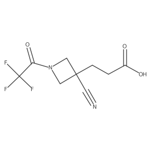 3-[3-Cyano-1-(2,2,2-trifluoroacetyl)azetidin-3-yl]propanoic acid结构式