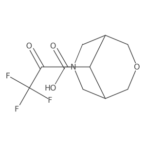 7-(2,2,2-Trifluoroacetyl)-3-oxa-7-azabicyclo[3.3.1]nonane-9-carboxylic acid结构式