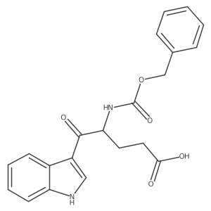 4-{[(benzyloxy)carbonyl]amino}-5-(1H-indol-3-yl)-5-oxopentanoic acid结构式