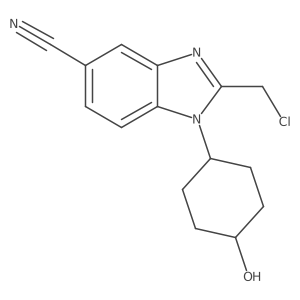 2-(chloromethyl)-1-(4-hydroxycyclohexyl)-1H-Benzimidazole-5-carbonitrile结构式