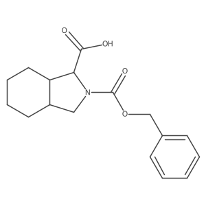 rac-(3aR,7aS)-2-[(benzyloxy)carbonyl]-octahydro-1H-isoindole-1-carboxylic acid结构式