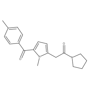 2-[1-methyl-5-(4-methylbenzoyl)-1H-pyrrol-2-yl]-1-(pyrrolidin-1-yl)ethan-1-one Structure