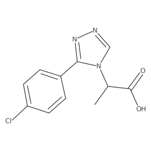 2-(3-(4-Chlorophenyl)-4H-1,2,4-triazol-4-yl)propanoic acid结构式