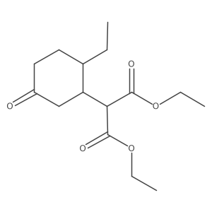 1,3-Diethyl 2-(2-ethyl-5-oxocyclohexyl)propanedioate Structure