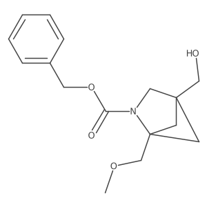 Benzyl 4-(hydroxymethyl)-1-(methoxymethyl)-2-azabicyclo[2.1.1]hexane-2-carboxylate结构式