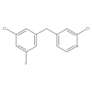 2-Chloro-4-[(3-chloro-5-fluorophenyl)methyl]pyridine结构式