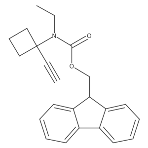 (9H-fluoren-9-yl)methyl N-ethyl-N-(1-ethynylcyclobutyl)carbamate Structure