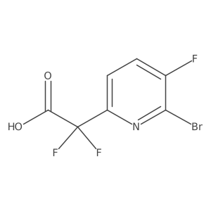 2-(6-Bromo-5-fluoropyridin-2-yl)-2,2-difluoroacetic acid Structure