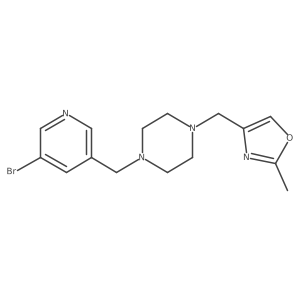 1-[(5-Bromopyridin-3-yl)methyl]-4-[(2-methyl-1,3-oxazol-4-yl)methyl]piperazine Structure