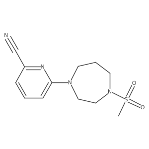 6-(4-Methanesulfonyl-1,4-diazepan-1-yl)pyridine-2-carbonitrile结构式