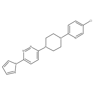 3-[4-(5-chloropyridin-2-yl)piperazin-1-yl]-6-(1H-pyrazol-1-yl)pyridazine结构式