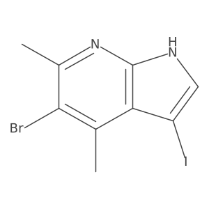 5-Bromo-3-iodo-4,6-dimethyl-1H-pyrrolo[2,3-b]pyridine Structure