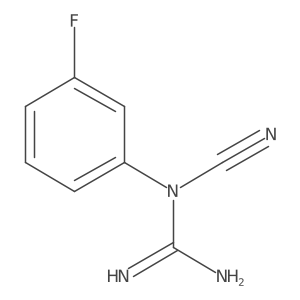 N-cyano-N-(3-fluorophenyl)guanidine结构式