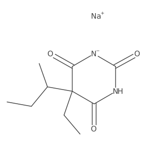 Barbituric acid, 5-ethyl-5-isobutyl-, sodium salt Structure