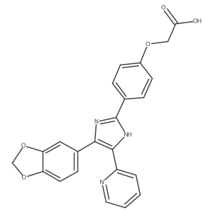 [4-(4-Benzo[1,3]dioxol-5-yl-5-pyridin-2-yl-1h-imidazol-2-yl)-phenoxy]-acetic acid结构式