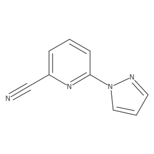 6-(1H-pyrazol-1-yl)pyridine-2-carbonitrile结构式