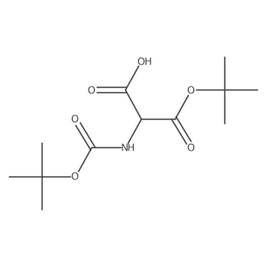 3-(tert-Butoxy)-2-{[(tert-butoxy)carbonyl]amino}-3-oxopropanoic acid Structure