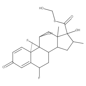 S-(hydroxymethyl) (6S,8S,9R,10S,11S,13S,14S,16R,17R)-6,9-difluoro-11,17-dihydroxy-10,13,16-trimethyl-3-oxo-6,7,8,9,10,11,12,13,14,15,16,17-dodecahydro-3H-cyclopenta[a]phenanthrene-17-carbothioate Structure