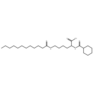 N2-(Cyclohexylcarbonyl)-N6-(1-oxododecyl)-L-lysine Structure