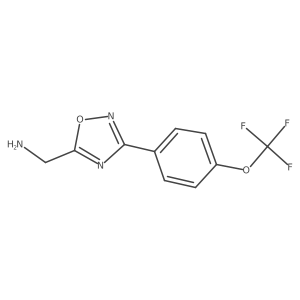 1-{3-[4-(Trifluoromethoxy)phenyl]-1,2,4-oxadiazol-5-yl}methanamine结构式