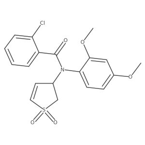 2-Chloro-N-(2,4-dimethoxyphenyl)-N-(1,1-dioxido-2,3-dihydro-3-thiophenyl)benzamide Structure