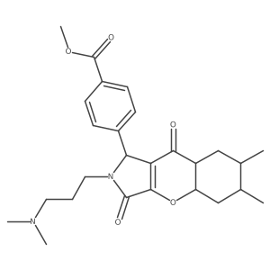 methyl 4-[2-[3-(dimethylamino)propyl]-6,7-dimethyl-3,9-dioxo-4a,5,6,7,8,8a-hexahydro-1H-chromeno[2,3-c]pyrrol-1-yl]benzoate Structure