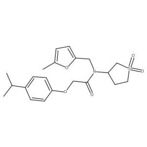 N-(1,1-dioxidotetrahydrothiophen-3-yl)-N-[(5-methylfuran-2-yl)methyl]-2-[4-(propan-2-yl)phenoxy]acetamide Structure
