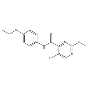 5-chloro-N-(4-ethoxyphenyl)-2-(methylsulfanyl)pyrimidine-4-carboxamide结构式