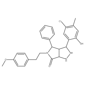 3-(5-Chloro-2-hydroxy-4-methylphenyl)-5-[2-(4-methoxyphenyl)ethyl]-4-phenyl-1,2,3,3a,4,6a-hexahydropyrrolo[3,4-c]pyrazol-6-one Structure