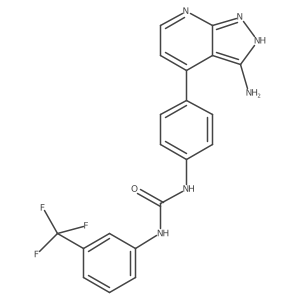 Urea, N-[4-(3-amino-1H-pyrazolo[3,4-b]pyridin-4-yl)phenyl]-N'-[3-(trifluoromethyl)phenyl]- Structure