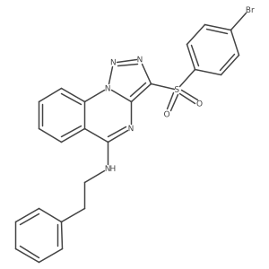 3-((4-bromophenyl)sulfonyl)-N-phenethyl-[1,2,3]triazolo[1,5-a]quinazolin-5-amine Structure