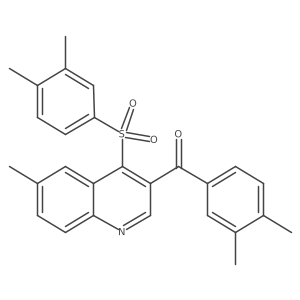 (3,4-Dimethylphenyl)(4-((3,4-dimethylphenyl)sulfonyl)-6-methylquinolin-3-yl)methanone Structure