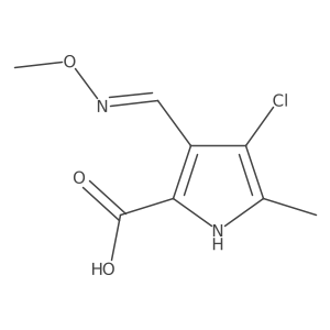 4-chloro-3-[(Z)-methoxyiminomethyl]-5-methyl-1H-pyrrole-2-carboxylic acid结构式