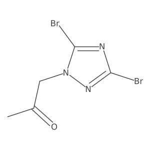 1-(3,5-dibromo-1H-1,2,4-triazol-1-yl)propan-2-one Structure
