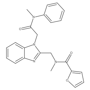 N-methyl-N-[(1-{[methyl(phenyl)carbamoyl]methyl}-1H-1,3-benzodiazol-2-yl)methyl]furan-2-carboxamide Structure