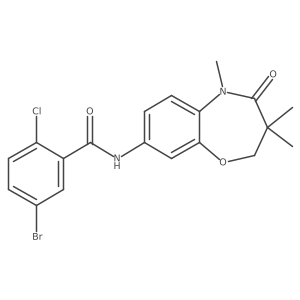 5-bromo-2-chloro-N-(3,3,5-trimethyl-4-oxo-2,3,4,5-tetrahydrobenzo[b][1,4]oxazepin-8-yl)benzamide Structure