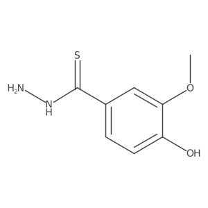 4-Hydroxy-3-methoxybenzenecarbothioic acid hydrazide结构式