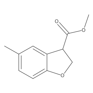 Methyl 5-methyl-2,3-dihydro-1-benzofuran-3-carboxylate结构式