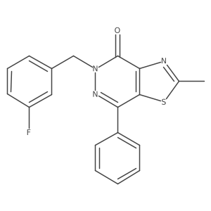 5-(3-fluorobenzyl)-2-methyl-7-phenylthiazolo[4,5-d]pyridazin-4(5H)-one结构式
