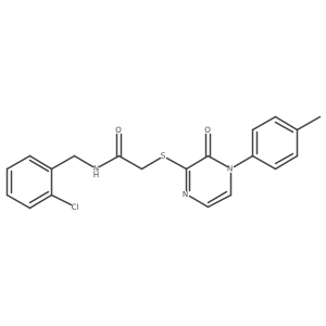 N-(2-chlorobenzyl)-2-((3-oxo-4-(p-tolyl)-3,4-dihydropyrazin-2-yl)thio)acetamide Structure