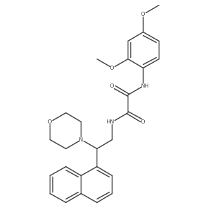 N'-(2,4-dimethoxyphenyl)-N-[2-(morpholin-4-yl)-2-(naphthalen-1-yl)ethyl]ethanediamide结构式