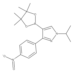 1-(1-methylethyl)-3-(4-nitrophenyl)-4-(4,4,5,5-tetramethyl-1,3,2-dioxaborolan-2-yl)-1H-pyrazole Structure