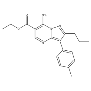 Ethyl 7-amino-3-(4-fluorophenyl)-2-propylpyrazolo[1,5-a]pyrimidine-6-carboxylate Structure