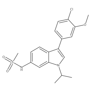 Methanesulfonamide, N-[3-(4-chloro-3-methoxyphenyl)-1-(1-methylethyl)-1H-indol-6-YL]- Structure