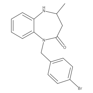 1-(4-bromobenzyl)-4-methyl-1,3,4,5-tetrahydro-2H-1,5-benzodiazepin-2-one结构式