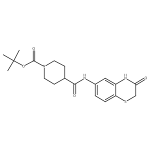 4-(3-Oxo-3,4-dihydro-2h-benzo[1,4]thiazin-6-ylcarbamoyl)-piperidine-1-carboxylic acid tert-butyl ester Structure