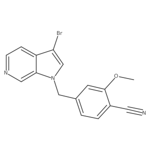 4-((3-Bromo-1h-pyrrolo[2,3-c]pyridin-1-yl)methyl)-2-methoxybenzonitrile Structure