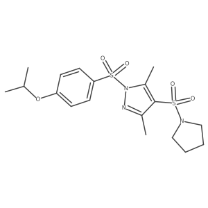 3,5-dimethyl-1-[4-(propan-2-yloxy)benzenesulfonyl]-4-(pyrrolidine-1-sulfonyl)-1H-pyrazole Structure