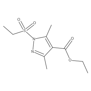ethyl 1-(ethylsulfonyl)-3,5-dimethyl-1H-pyrazole-4-carboxylate结构式