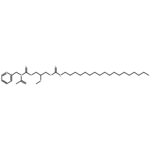 Acetyl(2-pyridinylmethyl)carbamic Acid 2-Methoxy-3-[[(octadecylamino)carbonyl]oxy]propyl Ester结构式